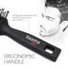 Picture of Baasha Hair Brush, Vent Brush, Vent Brushes For Hair, Vented Brush For Blow Drying, Mens Short Hair Brush With Ball Tipped Bristles, Best Mens Vented Brush For Wet or Dry Hair - Black