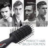 Picture of Baasha Hair Brush, Vent Brush, Vent Brushes For Hair, Vented Brush For Blow Drying, Mens Short Hair Brush With Ball Tipped Bristles, Best Mens Vented Brush For Wet or Dry Hair - Black