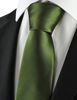 Picture of KissTies Olive Green Solid Satin Tie Necktie Wedding Ties + Gift Box