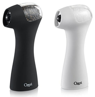 Picture of Ozeri Graviti Pro II Salt and Pepper Grinder, Black/White