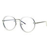 Picture of Retro Old School Rimless Clear Lens Round Metal Rim Eye Glasses Silver