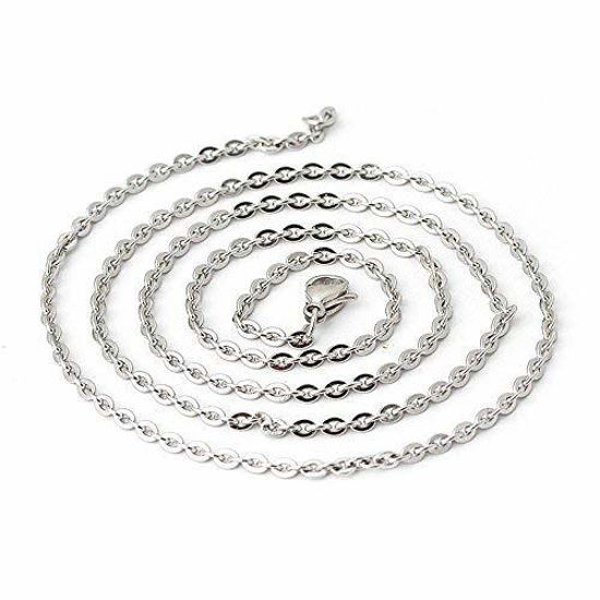 12 Pcs Stainless Steel Cable Chain Necklace Chains Bulk for Women