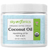 Picture of Organic Extra Virgin Coconut Oil by Sky Organics (16.9 oz) USDA Organic Coconut Oil Cold-Pressed Kosher Cruelty-Free Unrefined Coconut Skin Moisturizer Hair Mask