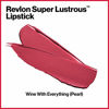 Picture of Revlon Super Lustrous Lipstick, High Impact Lipcolor with Moisturizing Creamy Formula, Infused with Vitamin E and Avocado Oil in Plum / Berry Pearl, Wine with Everything (520)