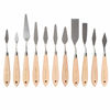 Picture of CONDA 11 Piece Stainless Steel Spatula Palette Knife Professional Palette Knife Painting Wood Handle