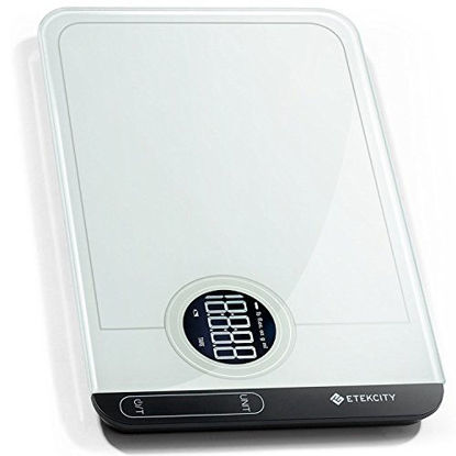 Picture of Etekcity Food Kitchen Scale, Digital Grams and Oz for Cooking, Baking, Weight Loss, Meal Prep, Shipping, and Dieting, 11lb/5kg, White