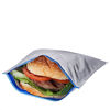 Picture of Foil Thermal Sandwich Bags - 5 Pack - Reusable Insulated Bag - Keeps Snacks and Lunch Cool and Fresh - Easy Closure - Waterproof | Silver Color