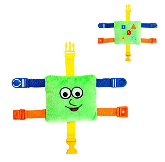 Picture of Buckle Toys - Mini Buster Square - Learning Activity Toy - Develop fine Motor Skills - Compact Travel Size