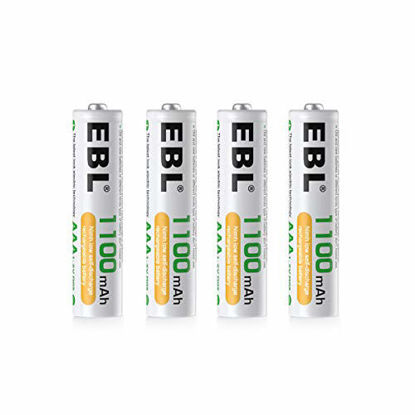 Picture of EBL 1100mAh Super Capacity AAA Rechargeable Batteries, 4 Pack