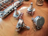 Picture of Set of Four (4X) Bourns 500K Short Split Shaft Audio Taper Low Friction Potentiometers