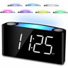 Picture of Simple Digital Alarm Clock,7 Big LED Display & Full Dimmer,USB Cellphone Chargers,7-Color Night Light,Adjustable Volume,12/24 Hours,Plug in Alarm Clock for Kids Elderly Bedside Desk Kitchen Office