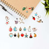 Picture of SANNIX 110pcs Assorted Gold Plated Enamel Pendants Necklace Bracelet Charms for Jewelry Making