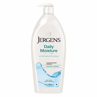 Picture of Jergens Daily Moisture Dry Skin Moisturizer, Body Lotion, 32 Ounce, with HYDRALUCENCE blend, Silk Proteins, and Citrus Extract, to help Restore Skin Luminosity