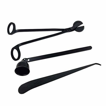 Picture of Candle Snuffer,Wick Trimmer,Wick Dipper,Candle Accessory Gift - Auivguiv (Black)