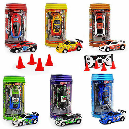 Micro Racing Car Set Rechargeable Funny Mini RC Car Remote Control Car with  Can