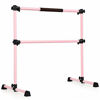 Picture of GOFLAME Ballet Barre Portable Double, Freestanding Ballet Barre Adjustable, Heavy Duty Dancing Stretching Ballet for Home,Dance Barre, Fitness Ballet Bar (Pink)