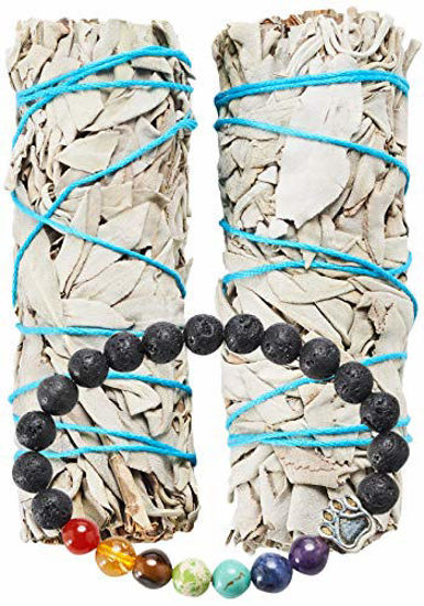 Picture of JL Local White Sage Smudge Sticks Bundles Gift Set - California Sage - Smudging & Cleansing Wands (2 Pack)