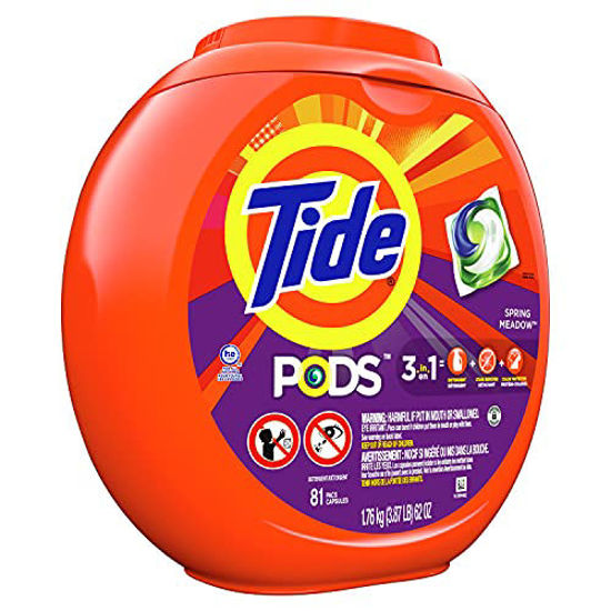 GetUSCart- Tide PODS Liquid Laundry Detergent Pacs, Spring Meadow, 81 count