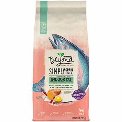 Picture of Purina Beyond Grain Free, Natural Dry Cat Food, Simply Indoor Salmon, Egg & Sweet Potato Recipe - 5 lb. Bag