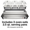 Picture of Proctor Silex Server & Food Buffets Food Warmer for Parties, Three 2.2 Quart Stainless Steel Chafing Dishes, Adjustable Heat