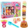 Picture of MCPINKY Ice Cream Game, Ice Cream Cone Playset Sweet Treats Ice Cream Parlour Toy Frozen Dessert Ice Cream Tower Balancing Game Pretend Play Food for Kids Birthday Gift