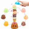 Picture of MCPINKY Ice Cream Game, Ice Cream Cone Playset Sweet Treats Ice Cream Parlour Toy Frozen Dessert Ice Cream Tower Balancing Game Pretend Play Food for Kids Birthday Gift