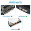 Picture of ELUTENG mSATA Caddy mSATA SSD to 2.5" SATA Convertor Adapter SATA III Aluminum 6Gbps for 30mm and 50mm, 2.5 SATA to mSATA SSD Enclosure mSATA SSD to 2.5 Inch SATA Adapter