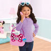 Picture of Disney Junior Minnie Happy Helpers Bag Set, 9 Piece Pretend Play Purse with Lights and Sounds Cell Phone, Sunglasses, and Accessories, by Just Play