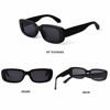 Picture of BUTABY Rectangle Sunglasses for Women Retro Driving Glasses 90s Vintage Fashion Narrow Square Frame UV400 Protection Black & Tortoise