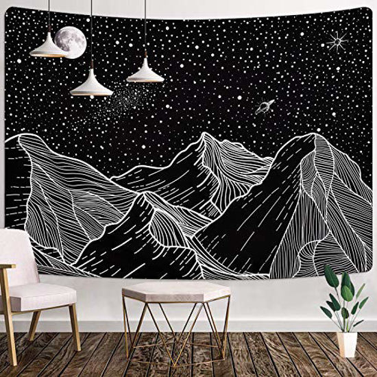 GetUSCart- Sevenstars Mountain Tapestry Moon Star Tapestry Starry Night ...