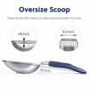 Picture of WePet Cat Litter Scoop, Aluminum Alloy Sifter, Kitty Metal Scooper, Deep Shovel, Long Handle, Poop Sifting, Kitten Pooper Lifter, Durable, Heavy Duty, for Litter Box, Flat Aluminum with Blue Handle