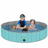 Picture of Kundu Round (63" Diameter x 12" Deep) Heavy Duty PVC Outdoor Pets and Kids Pool/Bathing Tub - Portable & Foldable - Extra Large