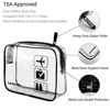 Picture of 2pcs/pack Lermende Clear Toiletry Bag TSA Approved Travel Carry On Airport Airline Compliant Bag Quart Sized 3-1-1 Kit Luggage Pouch (Black)