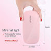 Picture of Aokitec Mini UV LED Nail Lamp, Portable Gel Light Mouse Shape Pocket Size Nail Dryer with USB Cable for All Gel Polish(Pink)