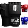 Picture of Hawk Padded Inner Gloves Training Gel Hand Wraps for Boxing Quick Wraps Men & Women Kickboxing Muay Thai MMA Bandages Fist Knuckle Wrist Protector Handwraps (Pair) (Black, L/XL)