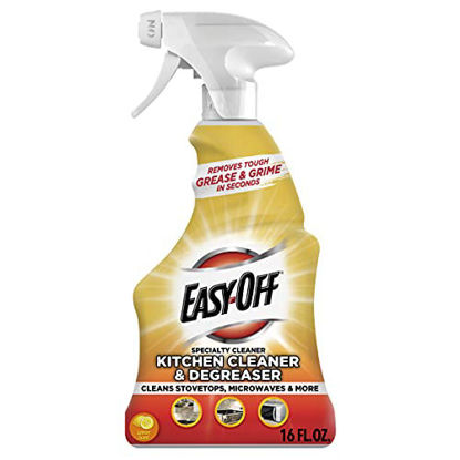 Picture of Easy Off Specialty Kitchen Degreaser Cleaner, Clear, Lemon, 16 Fl Oz