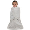 Picture of HALO 100% Cotton Sleepsack Swaddle, 3-Way Adjustable Wearable Blanket, TOG 1.5, Heather Grey, Small, 3-6 Months