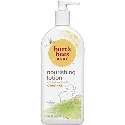 Picture of Burt's Bees Baby Nourishing Lotion, Original Scent Baby Lotion - 12 Ounce Bottle (Pack of 3)