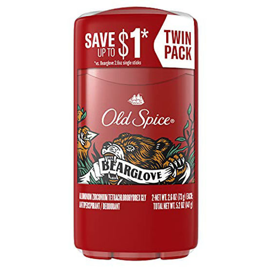 Picture of Old Spice Anti-Perspirant Deodorant for Men, Bearglove, 2.6 oz, Pack of 2