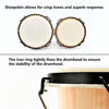 Picture of MUSICUBE Bongo Drum Set with Tuning Wrench Professional Wooden Percussion Instrument for Beginner Adults Kids (Natural Skin)