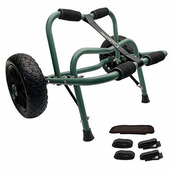 Picture of Codinter Kayak Cart, Canoe Dolly Trolley for Carrying Kayaks Boats Paddleboard Transport - Green