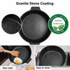 Picture of ESLITE LIFE Deep Frying Pan with Lid Nonstick Jumbo Cooker Saute Pan with Granite Coating, 11 Inch (5 Quart)