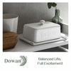 Picture of DOWAN Butter Dish With Knife, Ceramic Butter Dishes with Covers and Measurements, Dishwasher & Microwave Safe Large Butter Dish Perfect for 2 Sticks of West or East Coast Butter