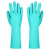 Picture of Reusable Dishwashing Cleaning Gloves with Latex free, Cotton lining ,Kitchen Gloves 2 Pairs (Purple+Blue, Medium)