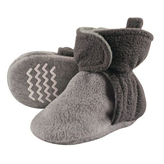 GetUSCart Hudson Baby Unisex Cozy Fleece Booties Charcoal