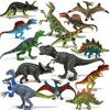 Picture of Joyin Toy 18Piece 6" to 9" Educational Realistic Dinosaur Figures with Movable Jaws Including T-Rex, Triceratops, Velociraptor, Etc