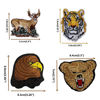 Picture of 13pcs Assorted Lion Tiger Leopard Wolf Deer Eagle Embroidered Safri Animal Patches Sew Iron on Applique Badge