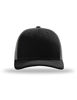 Picture of Richardson 112 Trucker OSFA Baseball Hat Ball Cap, Black/Charcoal, SIZE