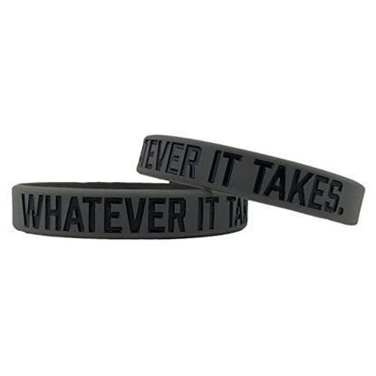 Picture of Elite Athletic Gear Motivational Wristbands - Standard & Youth Sizes! Perfect for Fitness, Sports, Work, Life. Wear Your Motivation! (Whatever IT Takes, Standard)