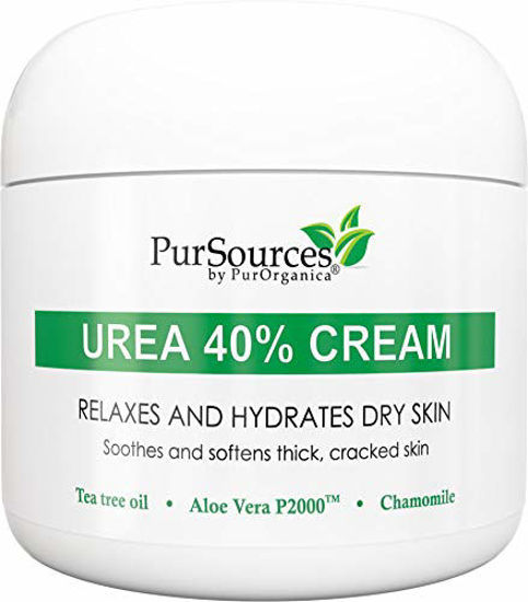 Picture of PurOrganica Urea 40 Percent Foot Cream - Callus Remover - Moisturizes & Rehydrates Thick, Cracked, Rough, Dead & Dry Skin - For Feet, Elbows and Hands